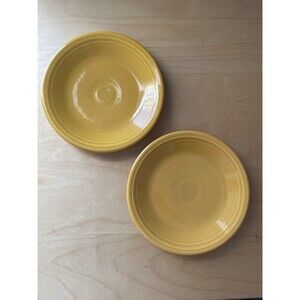 Fiestaware Marigold 7.25” Salad Plates Set of 2 Retired Homer Laughlin